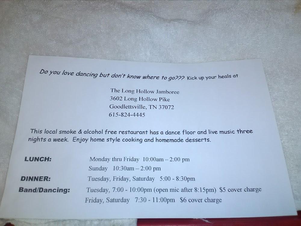 Long Hollow Jamboree Menu image 1